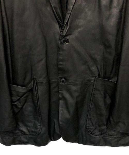 COMOLI（コモリ）COMOLI (コモリ) シープスキン 2Bジャケット レザーテーラードジャケット ブラック サイズ:３の古着・服飾アイテム