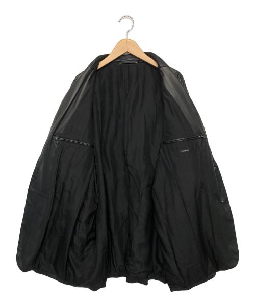 COMOLI（コモリ）COMOLI (コモリ) シープスキン 2Bジャケット レザーテーラードジャケット ブラック サイズ:３の古着・服飾アイテム