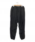 COMOLIコモリ）の古着「ウールニータック イージー パンツ」｜ブラック