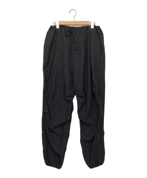 COMOLI（コモリ）COMOLI (コモリ) ウールニータック イージー パンツ ブラック サイズ:3の古着・服飾アイテム