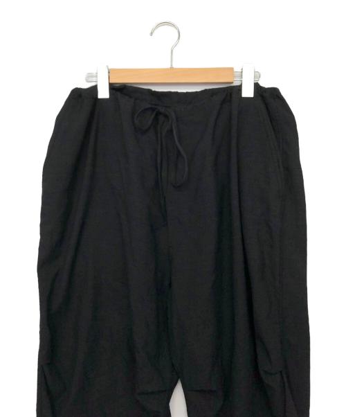 COMOLI（コモリ）COMOLI (コモリ) ウールニータック イージー パンツ ブラック サイズ:3の古着・服飾アイテム