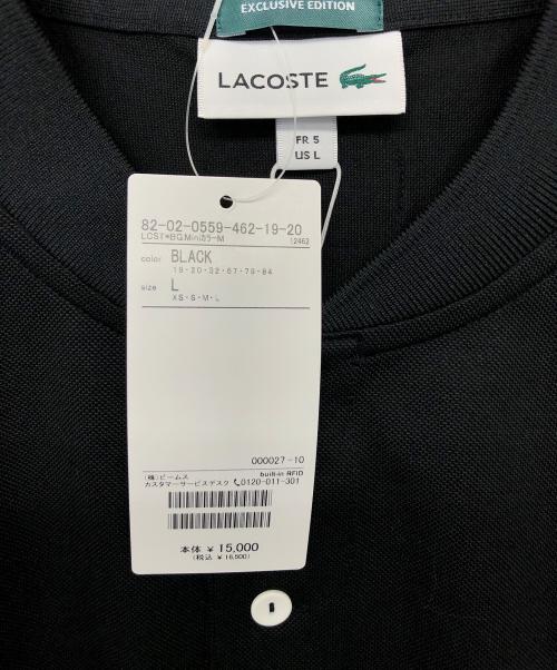 LACOSTE（ラコステ）LACOSTE (ラコステ) ヘンリネックカットソー ブラック サイズ:005 未使用品の古着・服飾アイテム