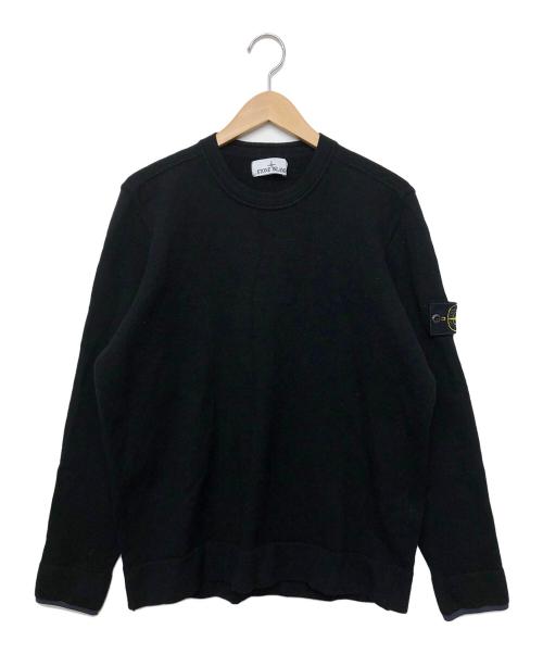 STONE ISLAND（ストーンアイランド）STONE ISLAND (ストーンアイランド) クルーネックニット ブラック サイズ:XLの古着・服飾アイテム