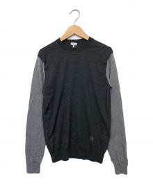 LOEWE（ロエベ）の古着「ロゴ刺繍 ツートーン クルーネック セーター」｜グレー