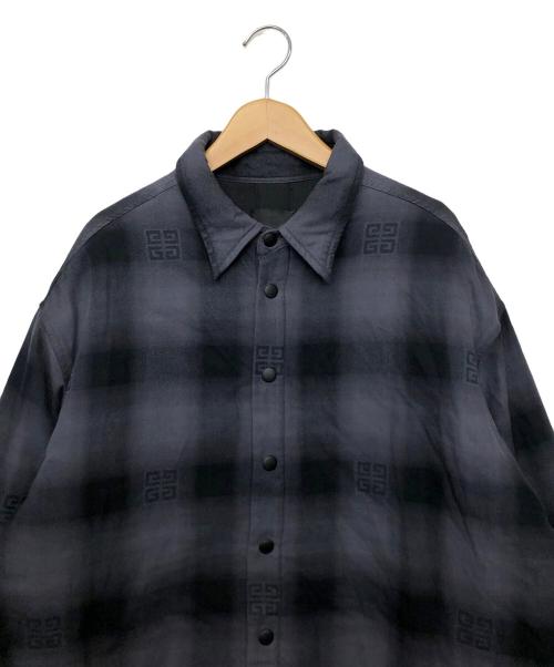 GIVENCHY（ジバンシィ）GIVENCHY (ジバンシィ) キルティングフランネルオーバーシャツ ブラック サイズ:39の古着・服飾アイテム