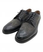 JIMMY CHOOジミーチュウ）の古着「141MORLAND スタッズレースアップシューズ」｜ブラック