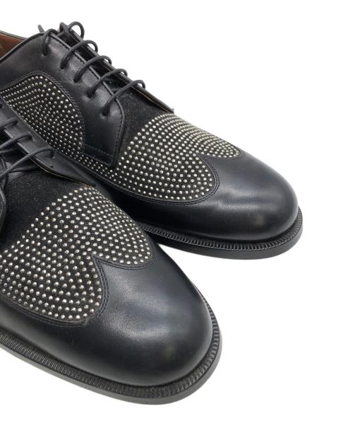 JIMMY CHOO（ジミーチュウ）JIMMY CHOO (ジミーチュウ) 141MORLAND スタッズレースアップシューズ ブラック サイズ:43の古着・服飾アイテム