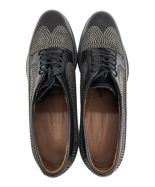 JIMMY CHOO（ジミーチュウ）JIMMY CHOO (ジミーチュウ) 141MORLAND スタッズレースアップシューズ ブラック サイズ:43の古着・服飾アイテム