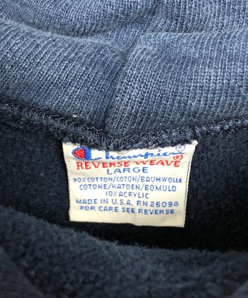 Champion REVERSE WEAVE（チャンピオン リバース ウィーブ）Champion REVERSE WEAVE (チャンピオン リバース ウィーブ) EMERGENCY ACTION TEAMロゴ ブルー サイズ:Lの古着・服飾アイテム