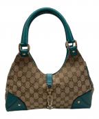 GUCCIグッチ）の古着「ニュージャッキー　ハンドバッグ」｜グリーン×ベージュ