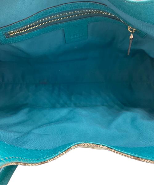 GUCCI（グッチ）GUCCI (グッチ) ニュージャッキー　ハンドバッグ グリーン×ベージュの古着・服飾アイテム