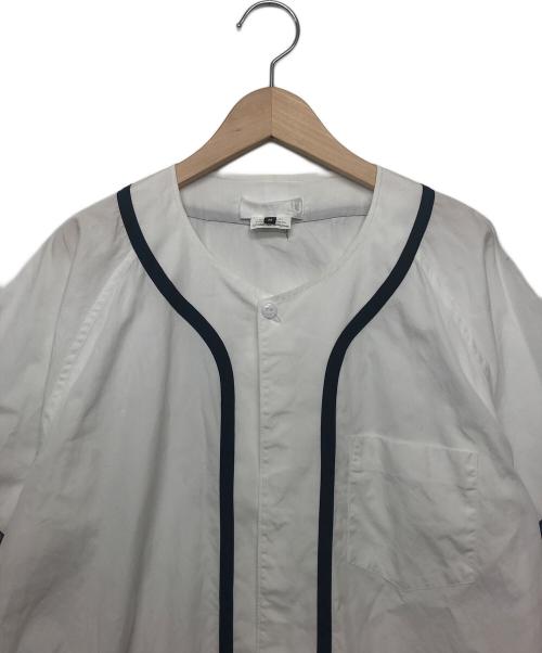 GANRYU（ガンリュウ）GANRYU (ガンリュウ) ベースボールシャツ ホワイト サイズ:Mの古着・服飾アイテム