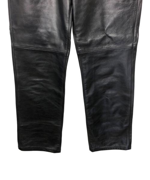BURBERRY BLUE LABEL（バーバリー ブルー レーベル）BURBERRY BLUE LABEL (バーバリーブルーレーベル) レザーパンツ ブラック サイズ:Mの古着・服飾アイテム