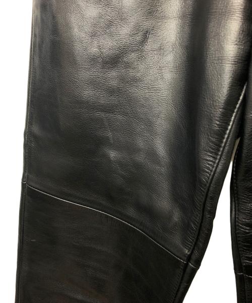 BURBERRY BLUE LABEL（バーバリー ブルー レーベル）BURBERRY BLUE LABEL (バーバリーブルーレーベル) レザーパンツ ブラック サイズ:Mの古着・服飾アイテム