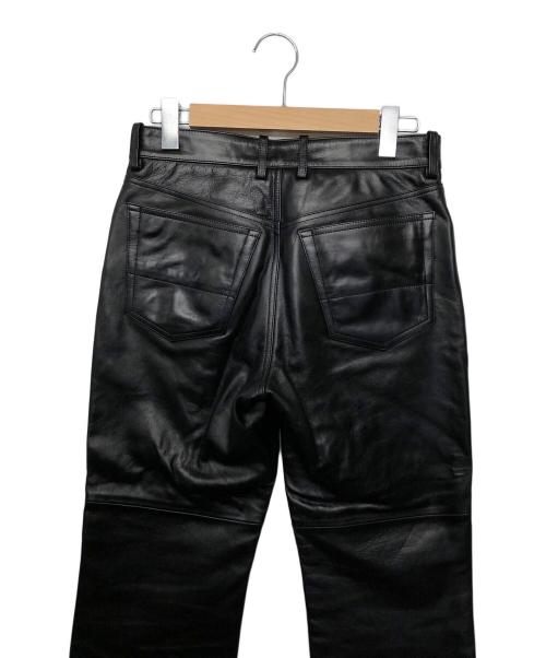 BURBERRY BLUE LABEL（バーバリー ブルー レーベル）BURBERRY BLUE LABEL (バーバリーブルーレーベル) レザーパンツ ブラック サイズ:Mの古着・服飾アイテム
