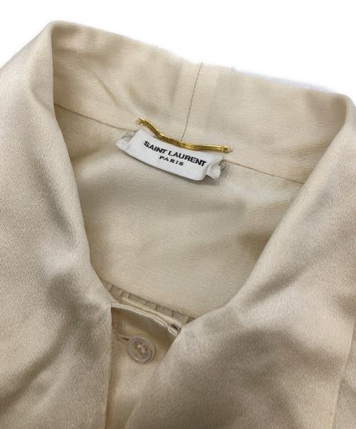 Saint Laurent Paris（サンローランパリ）Saint Laurent Paris (サンローランパリ) ラヴァリエネックブラウス ベージュ サイズ:165/88Yの古着・服飾アイテム