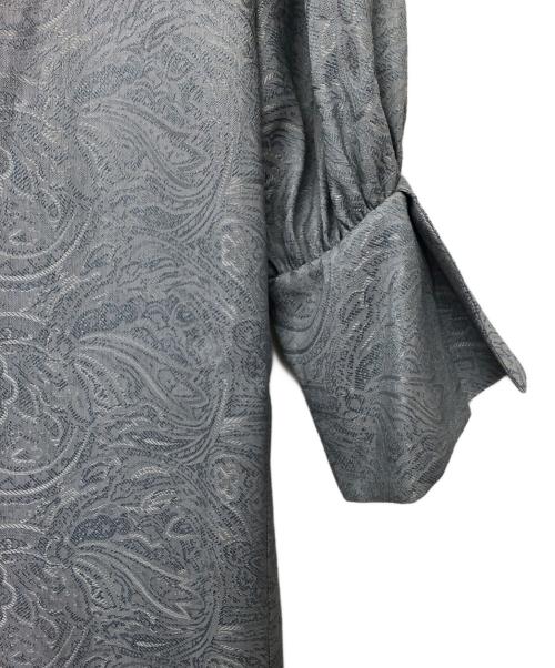 PUBLIC TOKYO（パブリックトウキョウ）PUBLIC TOKYO (パブリックトウキョウ) ジャガードギャザーワンピース ブルー サイズ:FREEの古着・服飾アイテム