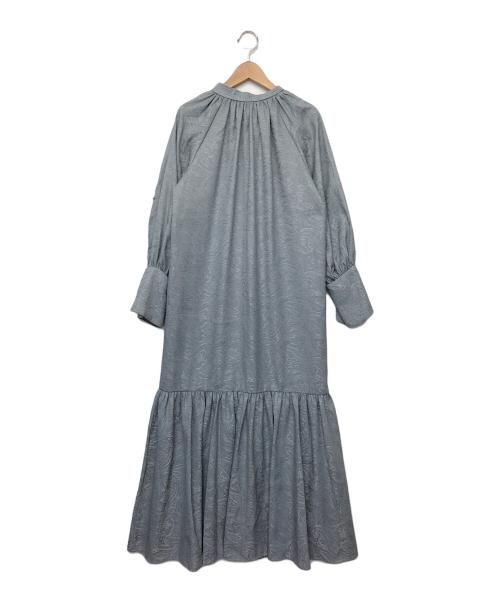 PUBLIC TOKYO（パブリックトウキョウ）PUBLIC TOKYO (パブリックトウキョウ) ジャガードギャザーワンピース ブルー サイズ:FREEの古着・服飾アイテム