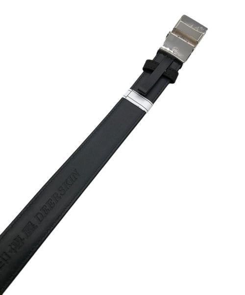 印傳屋（インデンヤ）印傳屋 (インデンヤ) ベルト ブラックの古着・服飾アイテム