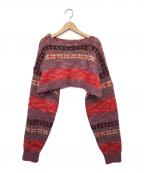 PERVERZEパーバーズ）の古着「ニット」｜レッド