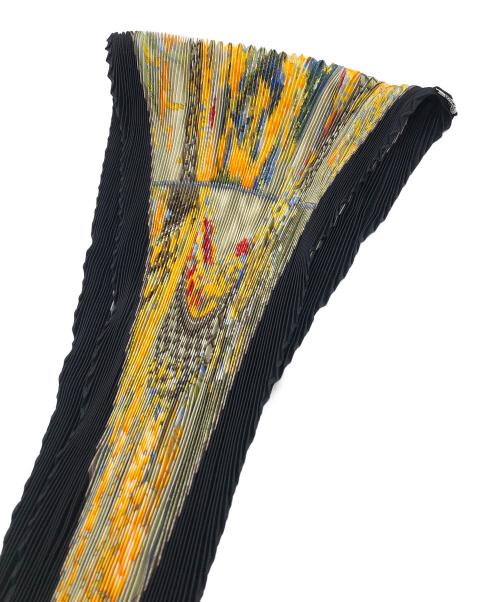 HERMES（エルメス）HERMES (エルメス) プリーツスカーフ ブラック×ホワイトの古着・服飾アイテム