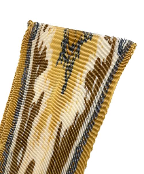 HERMES（エルメス）HERMES (エルメス) courbettes et cabrioles　カレ90 プリーツスカーフ イエローの古着・服飾アイテム