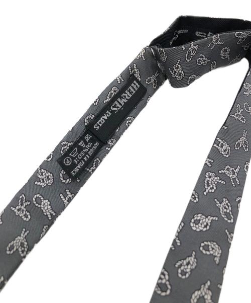 HERMES（エルメス）HERMES (エルメス) シルクネクタイ グレー サイズ:FREEの古着・服飾アイテム