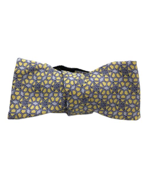 HERMES（エルメス）HERMES (エルメス) シルクネクタイ イエロー×ブルー サイズ:FREEの古着・服飾アイテム