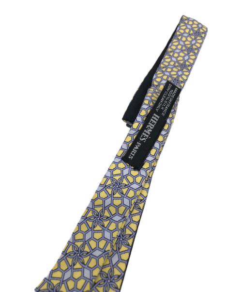 HERMES（エルメス）HERMES (エルメス) シルクネクタイ イエロー×ブルー サイズ:FREEの古着・服飾アイテム