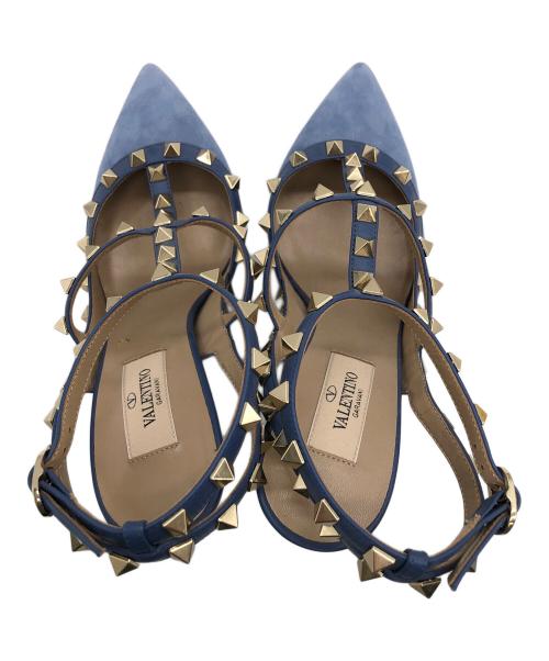 VALENTINO GARAVANI（ヴァレンティノ・ガラヴァーニ）VALENTINO GARAVANI (ヴァレンティノ・ガラヴァーニ) ハイヒールパンプス ブルー サイズ:23.5cmの古着・服飾アイテム