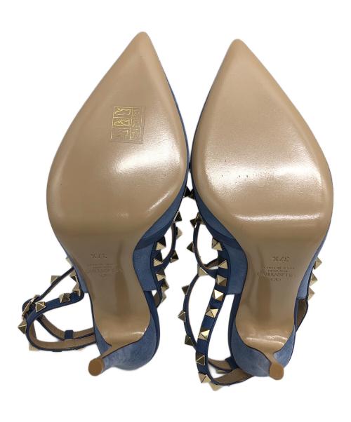 VALENTINO GARAVANI（ヴァレンティノ・ガラヴァーニ）VALENTINO GARAVANI (ヴァレンティノ・ガラヴァーニ) ハイヒールパンプス ブルー サイズ:23.5cmの古着・服飾アイテム