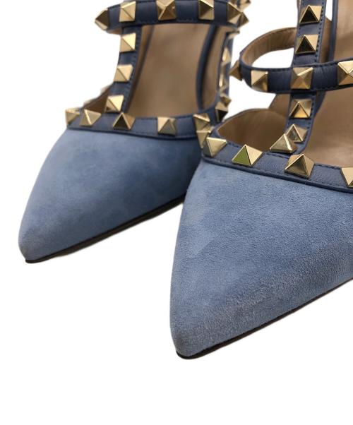 VALENTINO GARAVANI（ヴァレンティノ・ガラヴァーニ）VALENTINO GARAVANI (ヴァレンティノ・ガラヴァーニ) ハイヒールパンプス ブルー サイズ:23.5cmの古着・服飾アイテム