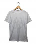 MONCLERモンクレール）の古着「フロッキーロゴTシャツ」｜ホワイト