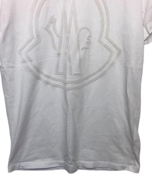 MONCLER（モンクレール）MONCLER (モンクレール) フロッキーロゴTシャツ ホワイト サイズ:Sの古着・服飾アイテム