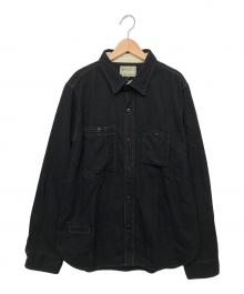 HOUSTON（ヒューストン）の古着「4854　ワークシャツ」｜ブラック