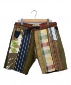 MONITALYモニタリー）の古着「パッチワークハーフパンツ」｜ベージュ
