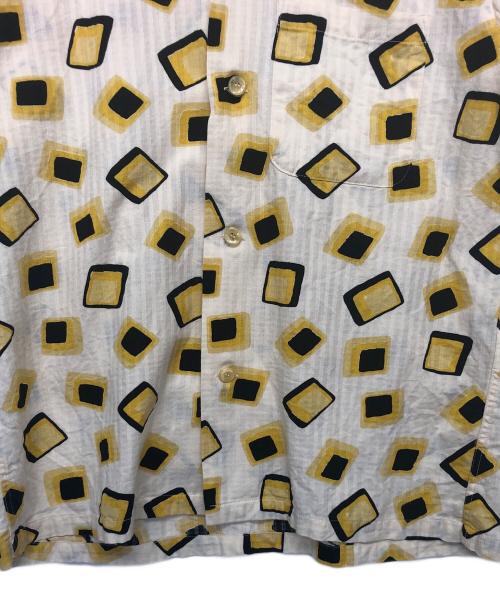 Star OF HOLLYWOOD（スターオブハリウッド）STAR OF HOLLYWOOD (スターオブハリウッド) オープンカラーシャツ ベージュ×イエロー サイズ:Mの古着・服飾アイテム