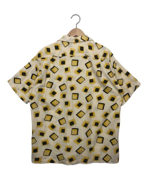 Star OF HOLLYWOOD（スターオブハリウッド）STAR OF HOLLYWOOD (スターオブハリウッド) オープンカラーシャツ ベージュ×イエロー サイズ:Mの古着・服飾アイテム