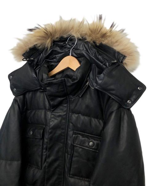 PAUL SMITH（ポールスミス）Paul Smith (ポールスミス) ダウンレザージャケット ブラック サイズ: L2の古着・服飾アイテム