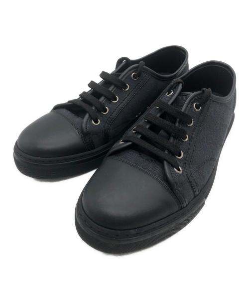 GUCCI（グッチ）GUCCI (グッチ) GGキャンバススニーカー ブラック サイズ:6 1/2の古着・服飾アイテム