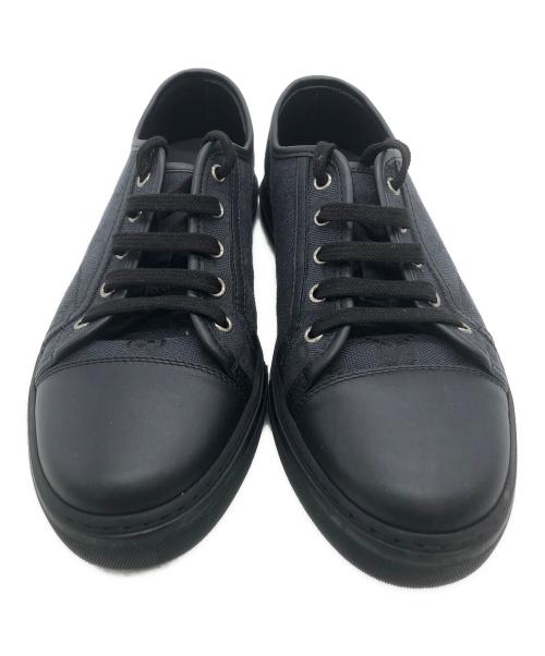 GUCCI（グッチ）GUCCI (グッチ) GGキャンバススニーカー ブラック サイズ:6 1/2の古着・服飾アイテム