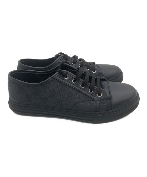 GUCCI（グッチ）GUCCI (グッチ) GGキャンバススニーカー ブラック サイズ:6 1/2の古着・服飾アイテム