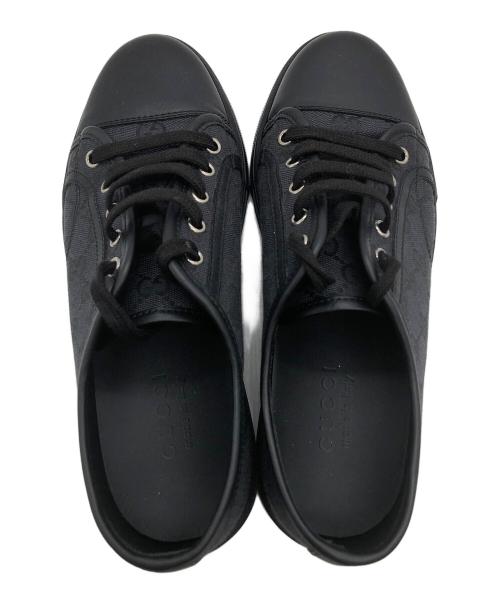 GUCCI（グッチ）GUCCI (グッチ) GGキャンバススニーカー ブラック サイズ:6 1/2の古着・服飾アイテム