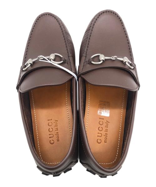 GUCCI（グッチ）GUCCI (グッチ) ドライビングシューズ ブラウン サイズ:26cm 未使用品の古着・服飾アイテム