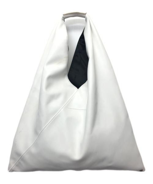 MM6 Maison Margiela（エムエムシックスメゾンマルジェラ）MM6 Maison Margiela (エムエムシックスメゾンマルジェラ) エコレザージャパニーズトートバッグ ホワイトの古着・服飾アイテム