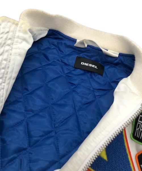 DIESEL（ディーゼル）DIESEL (ディーゼル) MA-1ジャケット ホワイト サイズ:Lの古着・服飾アイテム