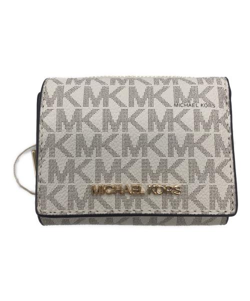 MICHAEL KORS（マイケル・コース）MICHAEL KORS (マイケルコース) 3つ折り財布 ベージュ 未使用品の古着・服飾アイテム