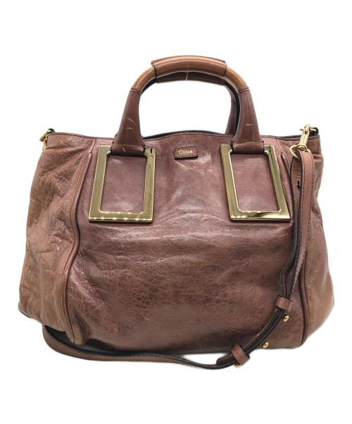 Chloe（クロエ）Chloe (クロエ) エテル　2WAYバッグ ブラウンの古着・服飾アイテム