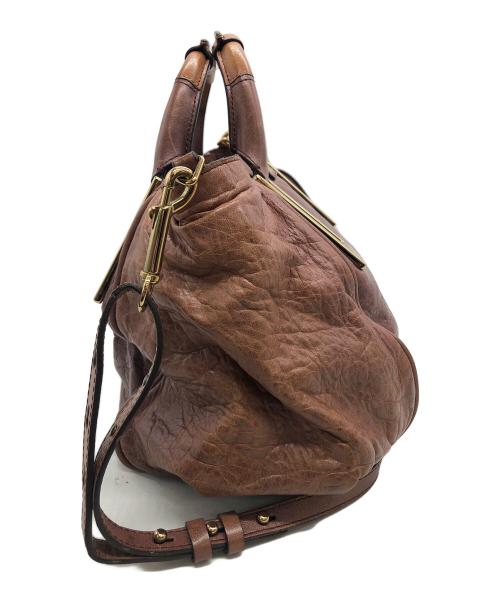 Chloe（クロエ）Chloe (クロエ) エテル　2WAYバッグ ブラウンの古着・服飾アイテム