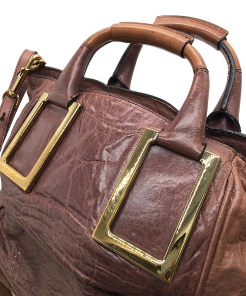 Chloe（クロエ）Chloe (クロエ) エテル　2WAYバッグ ブラウンの古着・服飾アイテム